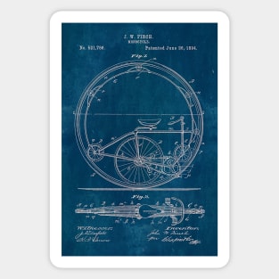 Blueprint Monocycle Patent Sticker